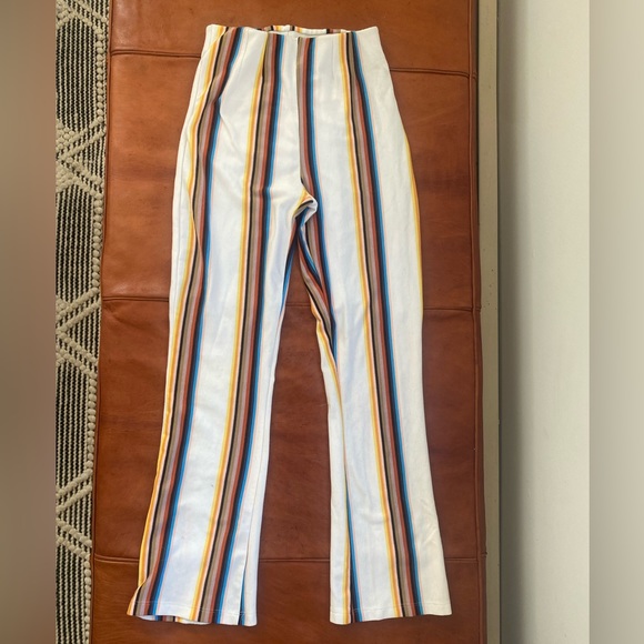 Free People white striped crop flare - Picture 3 of 3